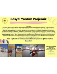 Tarsus SEV Ortaokulu’nun “Bir Kitap da Senden Olsun” adlı sosyal yardım projesine destek verdik!
